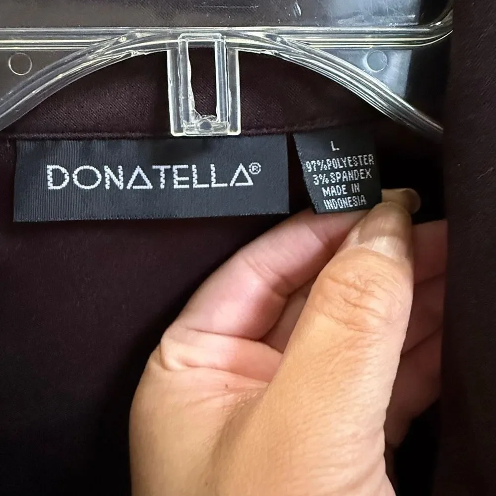 Vintage Donatella Safari Jacket/top size L utility casual button up utilitarian